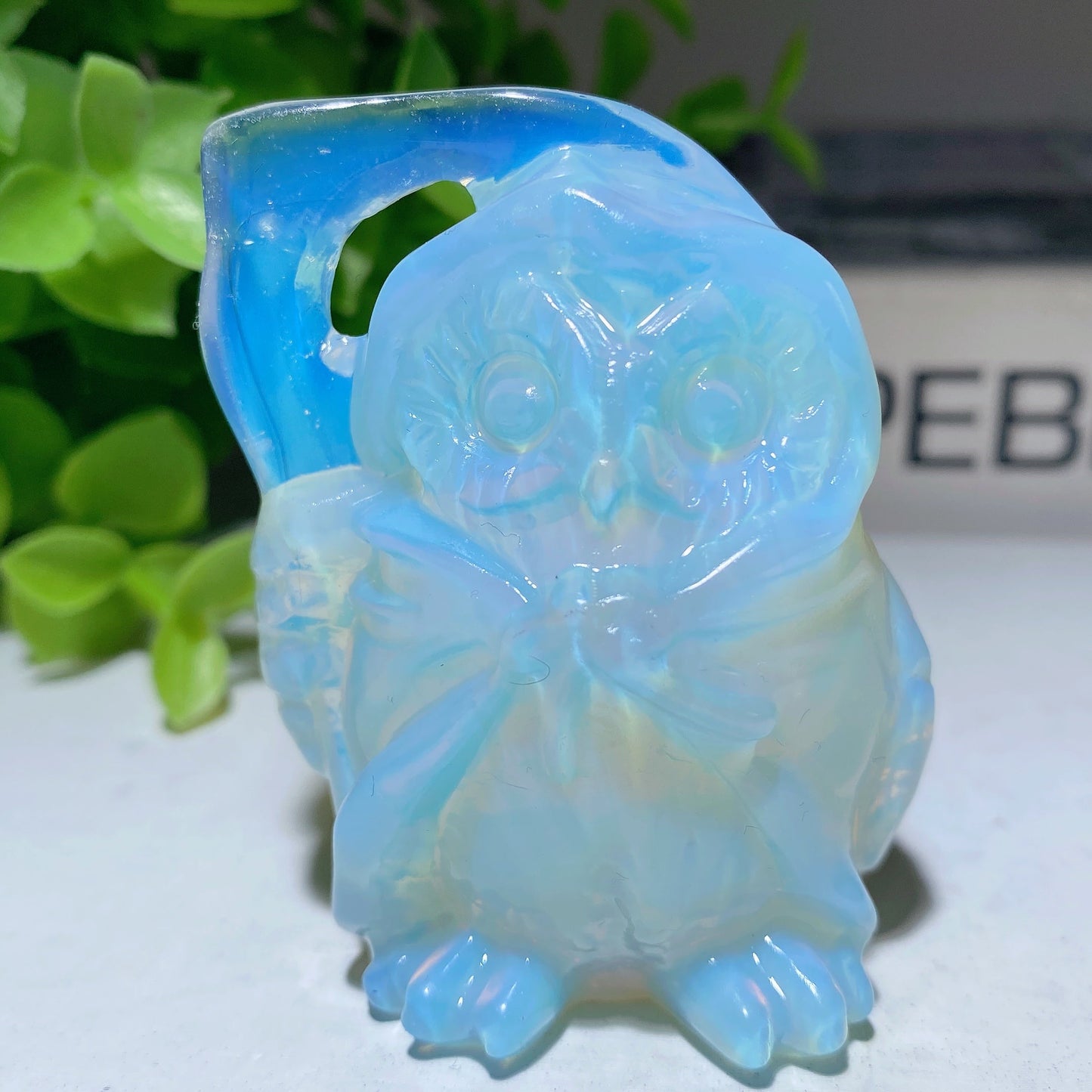 2.3" Mixed Crystal The Death Owl Carvings Bulk Wholesale