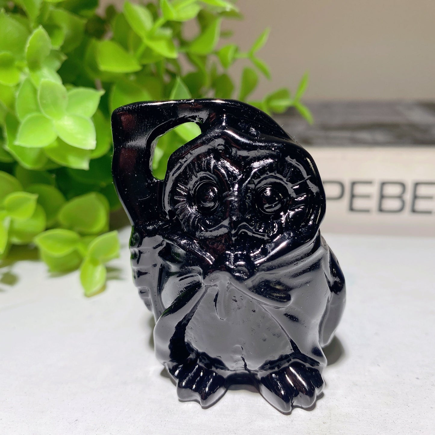 2.3" Mixed Crystal The Death Owl Carvings Bulk Wholesale