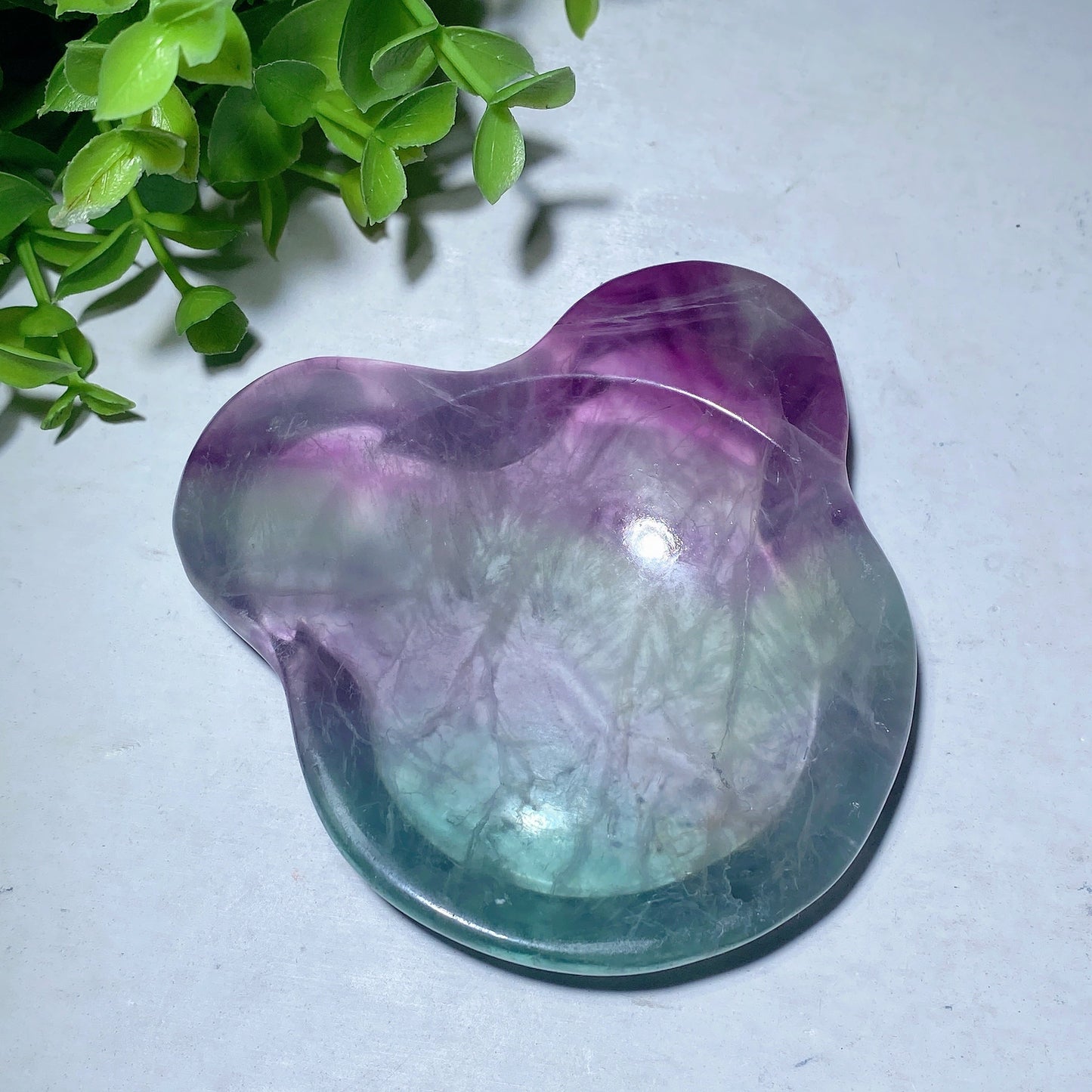 3.0"-3.5" Fluorite Cat Mickey Flower Shape Bowl Carvings Bulk Wholesale