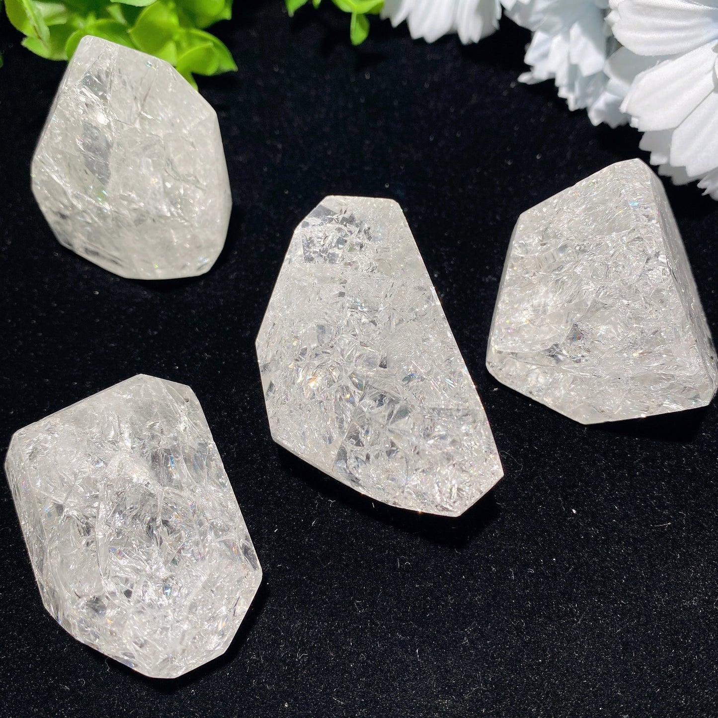 1.5-2.0" Crack Clear Quartz Chunks Bulk Wholesale