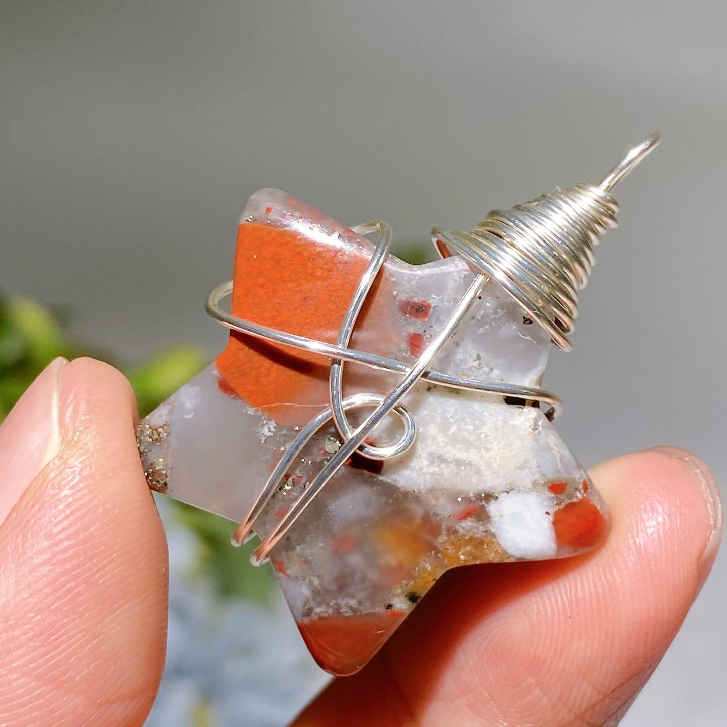 Crystal Star Pendant with Black Cord Necklace Crystal Healing Bulk Wholesale