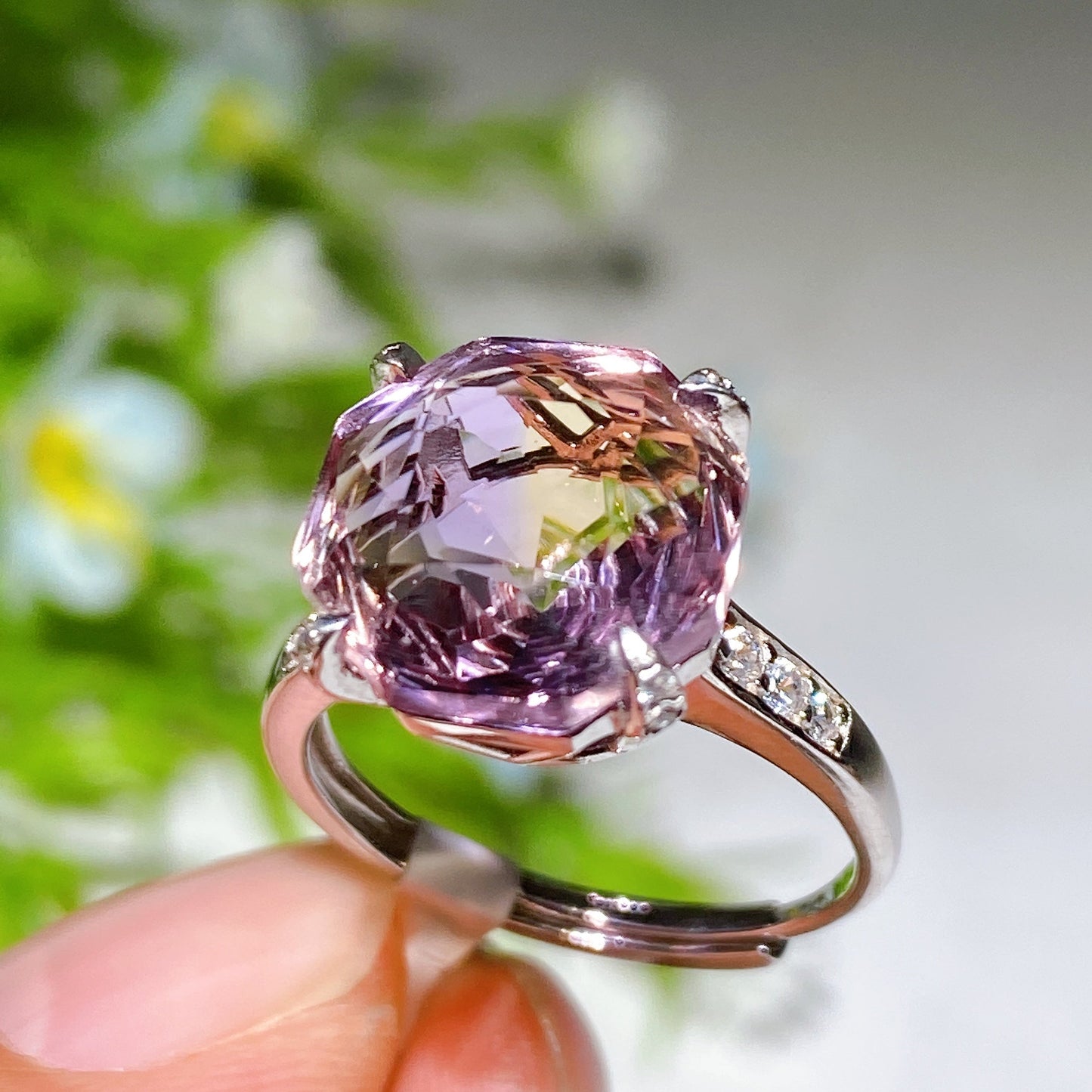 S925 Crystal Ring Crystal Healing Bulk Wholesale