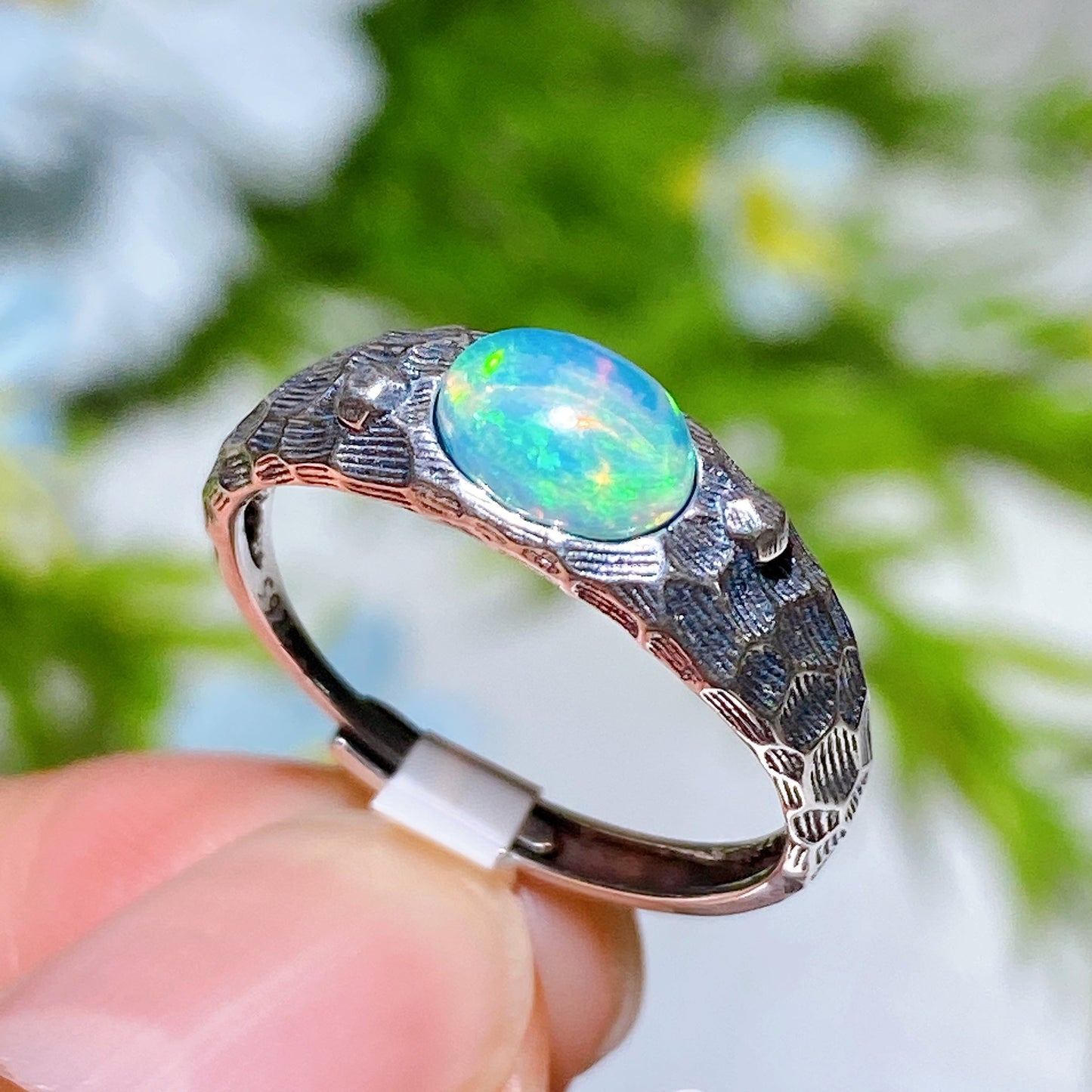Sterling Silver S925 Natural Opal Ring Crystal Healing Bulk Wholesale
