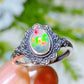 Sterling Silver S925 Natural Opal Ring Crystal Healing Bulk Wholesale