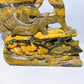 18cm Unique Bumblebee Jasper Nine-tails Fox Carving Crystal Healing Bulk Wholesale