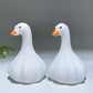 3.1" White Jade Garlic Swan Carving Crystal Healing Bulk Wholesale