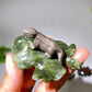 2.7" Crystal Dinosaur on Leaf Carving Crystal Healing Bulk Wholesale