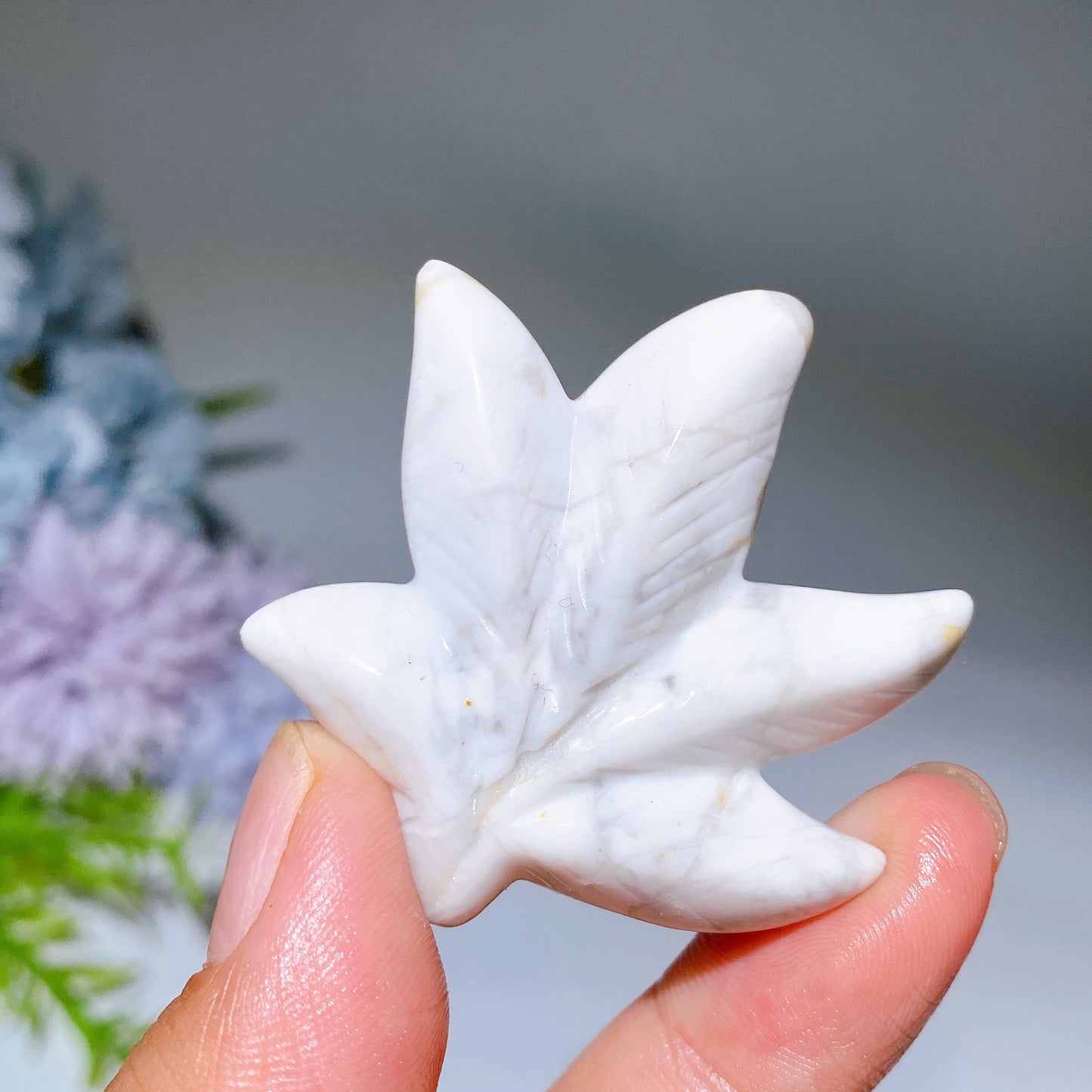 1.8"-2.0" Crystal Maple Leaf Carving Crystal Healing Bulk Wholesale