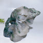Unique Hand Carved Druzy Moss Agate Lizard Free Form Crystal Healing Bulk Wholesale
