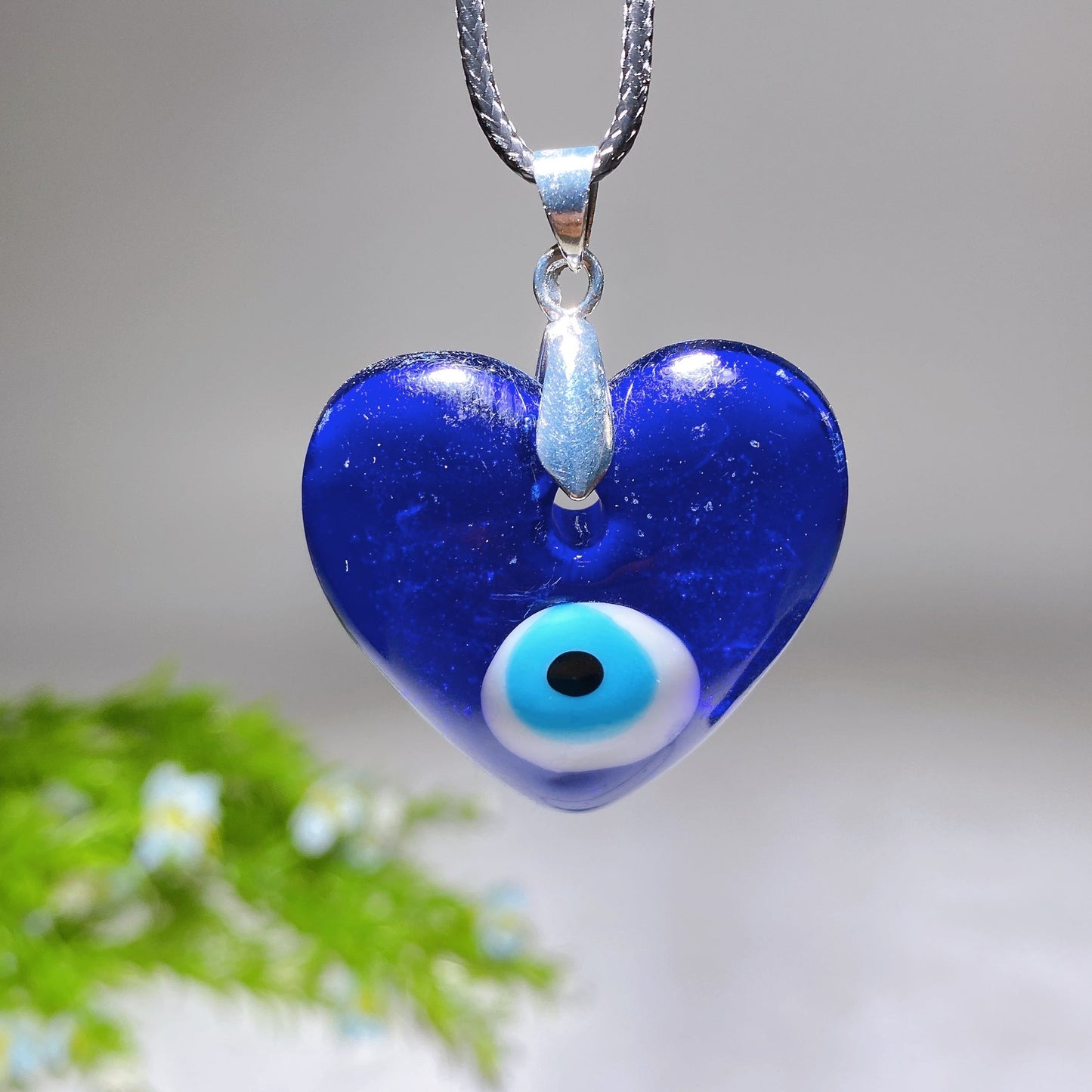 Crystal Evil Eye Heart Round Necklace Crystal Healing Bulk Wholesale