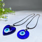 Crystal Evil Eye Heart Round Necklace Crystal Healing Bulk Wholesale
