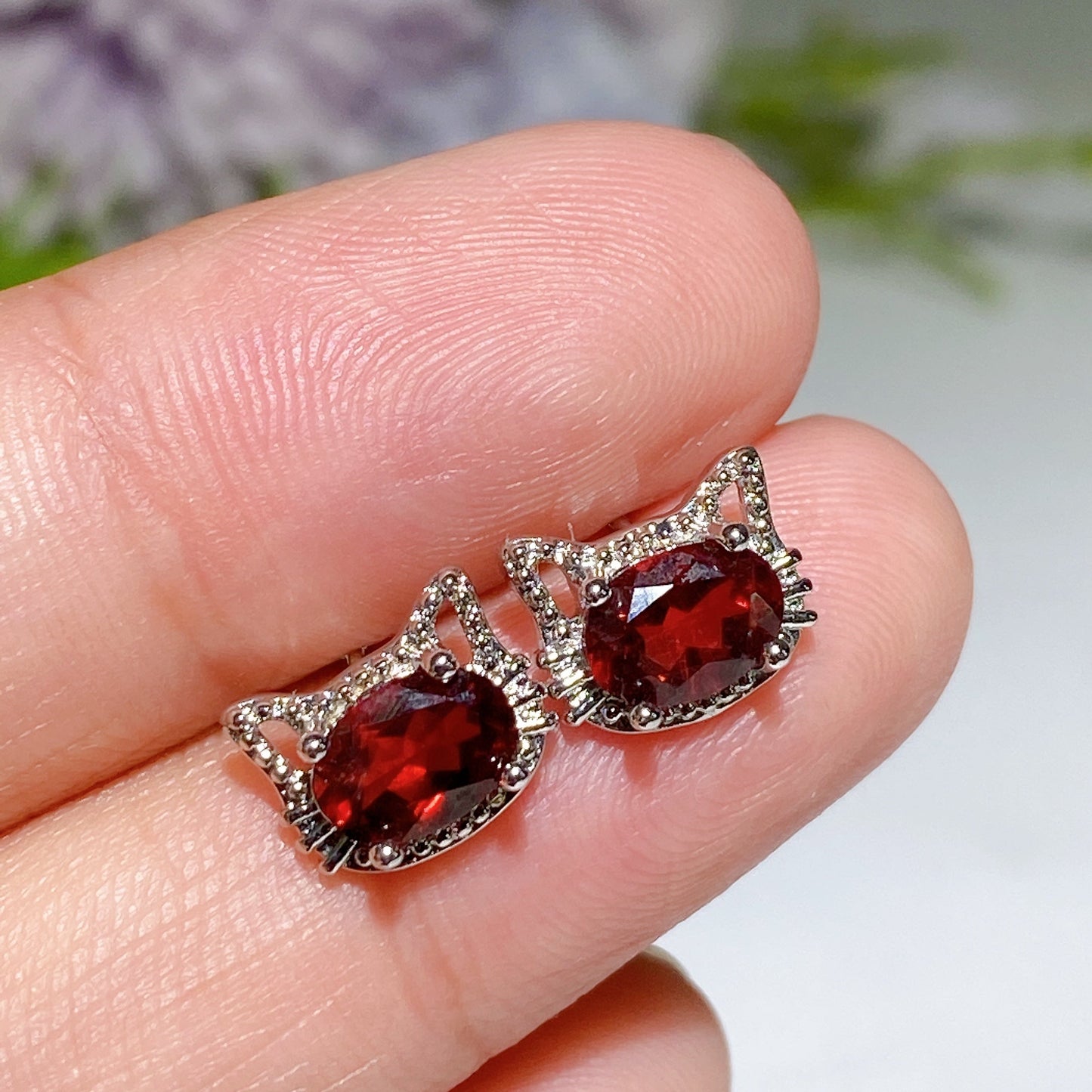 S925 Crystal Ear Stud Earring Crystal Healing Bulk Wholesale