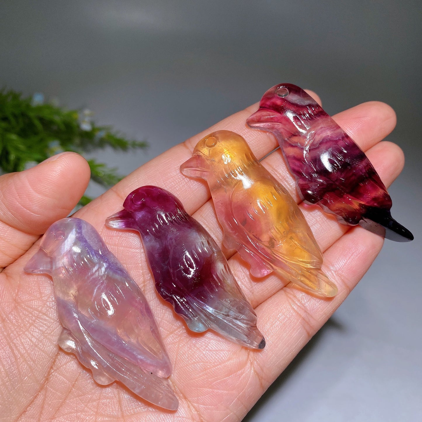 2.3" Crystal Hummingbird Carving Crystal Healing Bulk Wholesale