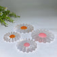 2.5" 3.5" Selenite Sunflower Carving Crystal Healing Bulk Wholesale