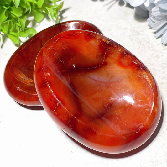 3.3"-3.8" Carnelian Bowl Carvings Bulk Wholesale