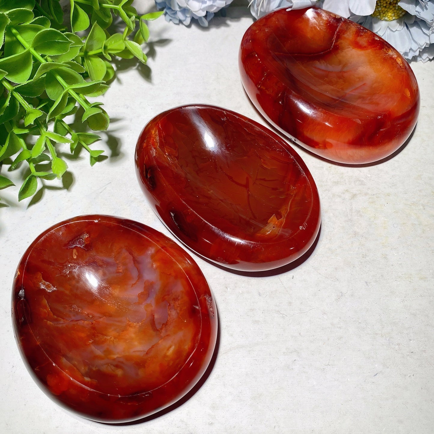 3.3"-3.8" Carnelian Bowl Carvings Bulk Wholesale