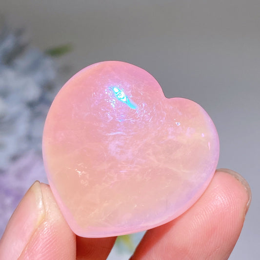 30mm Aura Crystal Heart Carving Crystal Healing Bulk Wholesale