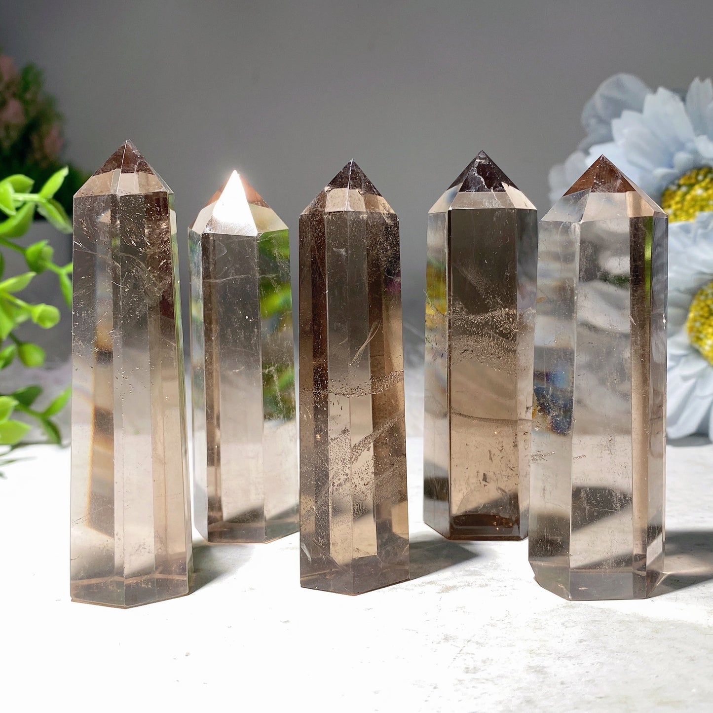 2.5"-3.2" Smokey Quartz Points 200g Bulk Wholesale