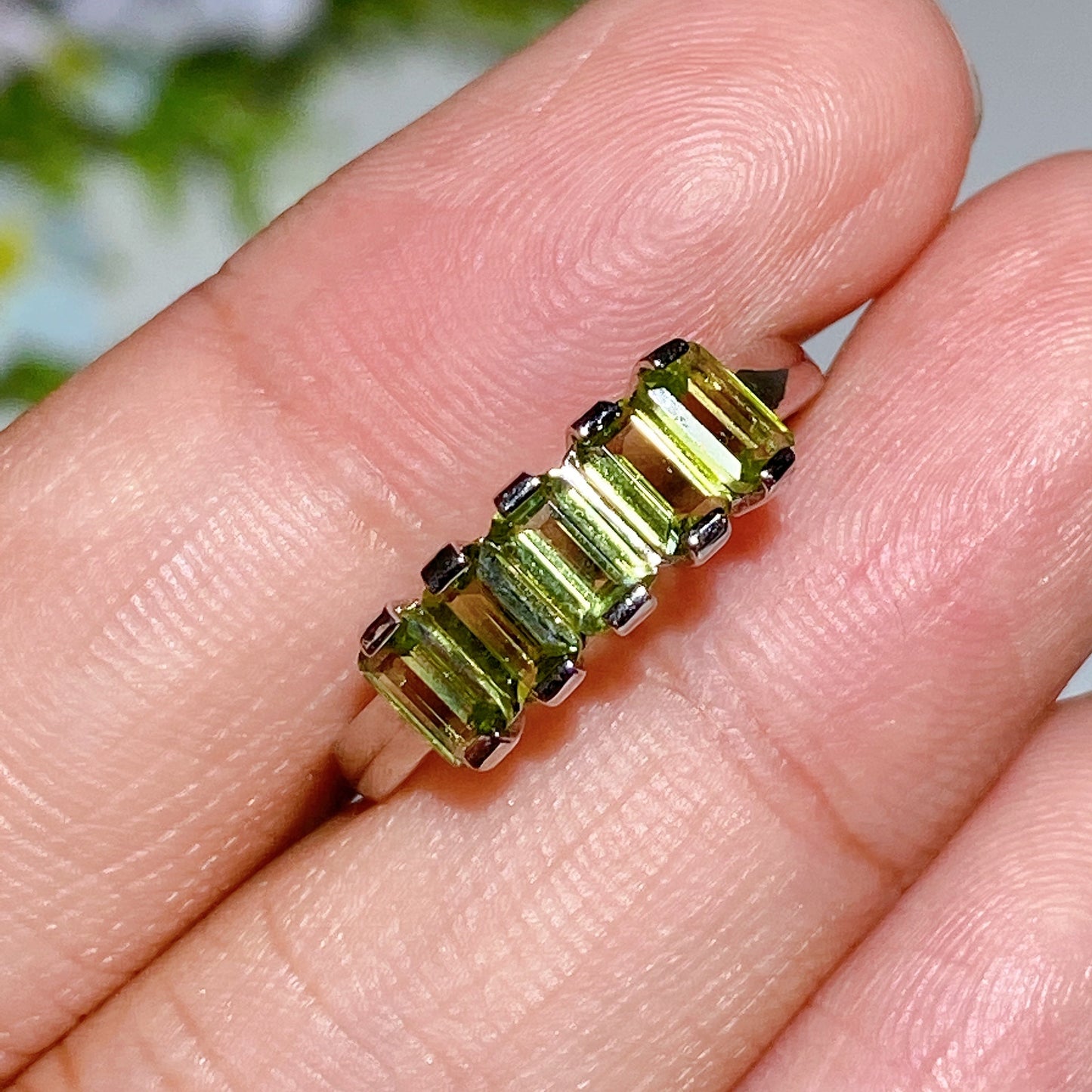 Sterling Silver Peridot Ring Crystal Healing Bulk Wholesale
