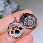 925 Silver Rainbow Tourmaline Paw Pendant Crystal Healing Bulk Wholesale