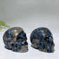 2.1" Blue Que Sera Skull Carving Crystal Healing Bulk Wholesale