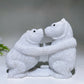 Hand Carved Wite Jade Wrestling Bears Free Form Crystal Healing Bulk Wholesale
