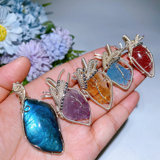 Cooper Wrapping Crystal Pendant Crystal Healing Bulk Wholesale