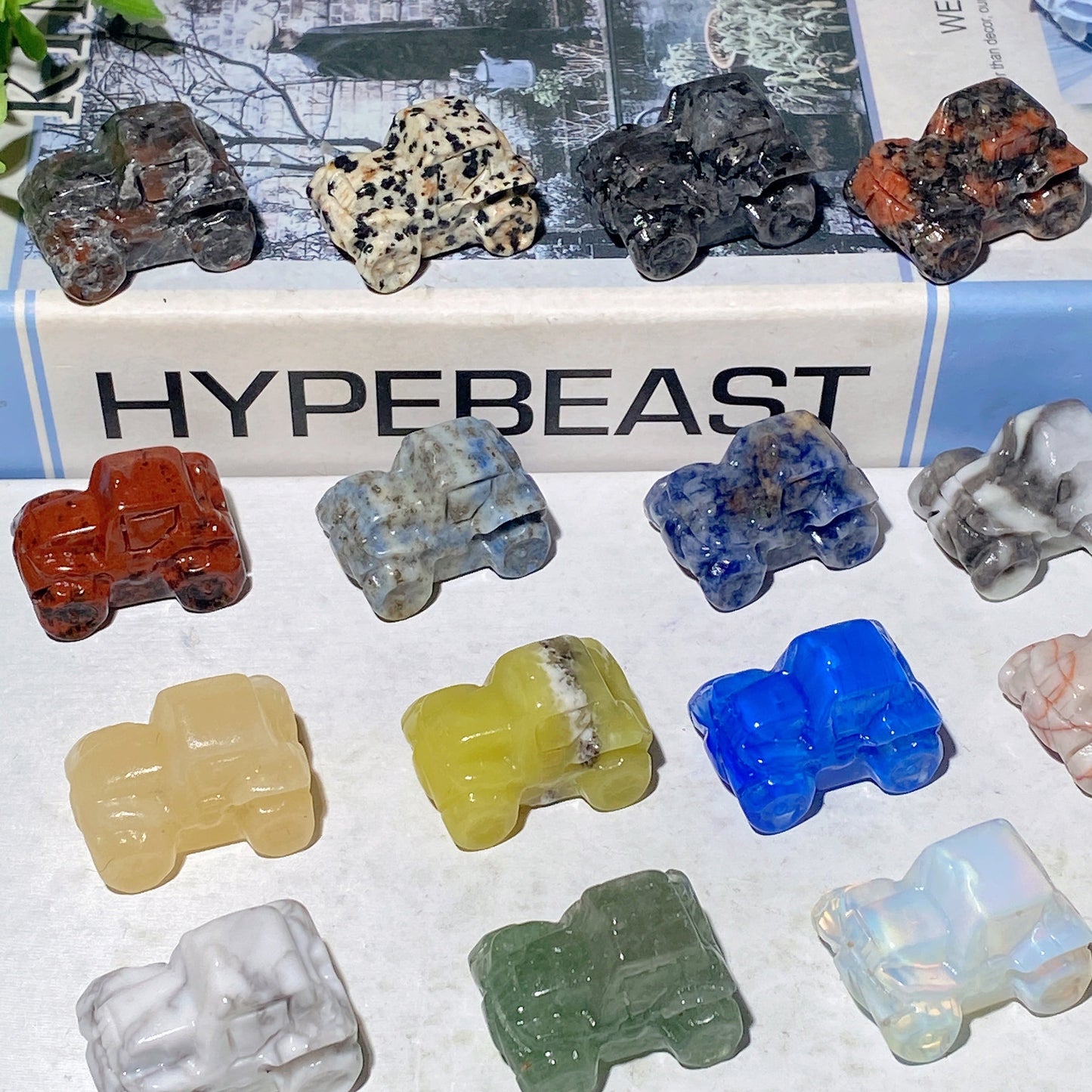 1.1" Mixed Crystal Car Carvings for Christmas Bulk Wholesale