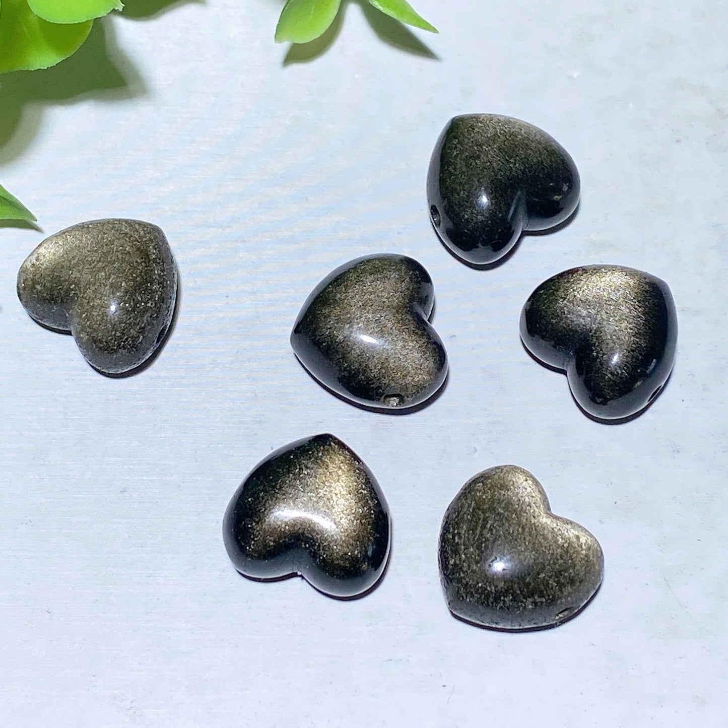 15-20mm Drilled Silver Obsidian Golden Obsidian Surface for DIY Jewelry Bulk Wholesale