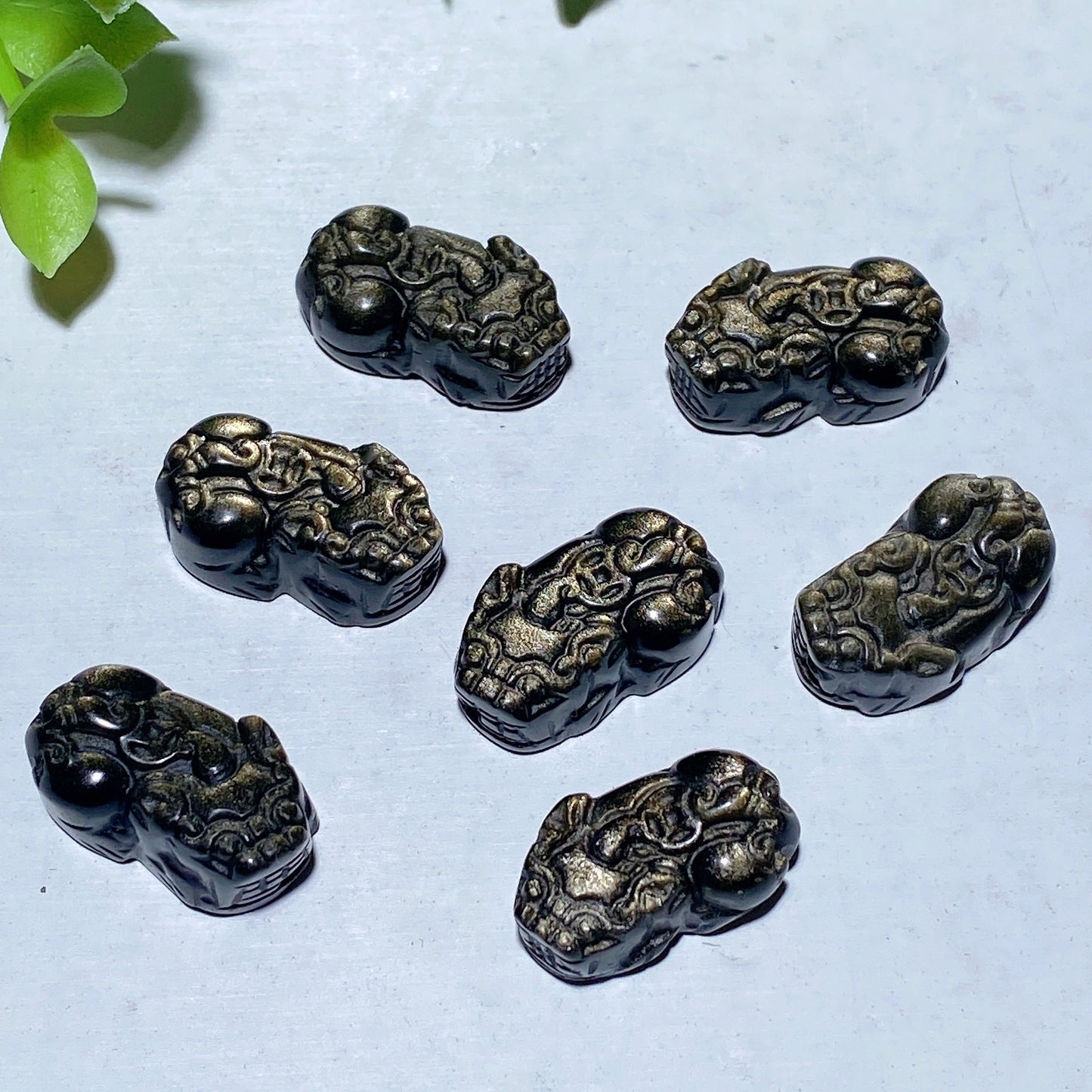 15-20mm Drilled Silver Obsidian Golden Obsidian Surface for DIY Jewelry Bulk Wholesale