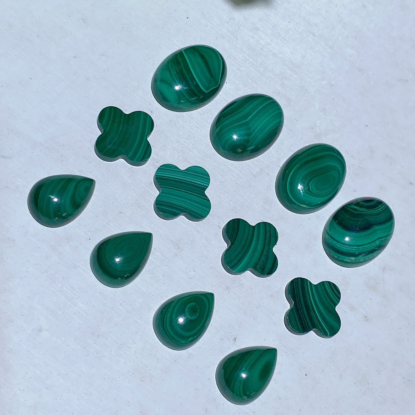 12-20mm Peach Moon Stone Malachite Surface for Jewelry DIY Bulk Wholesale