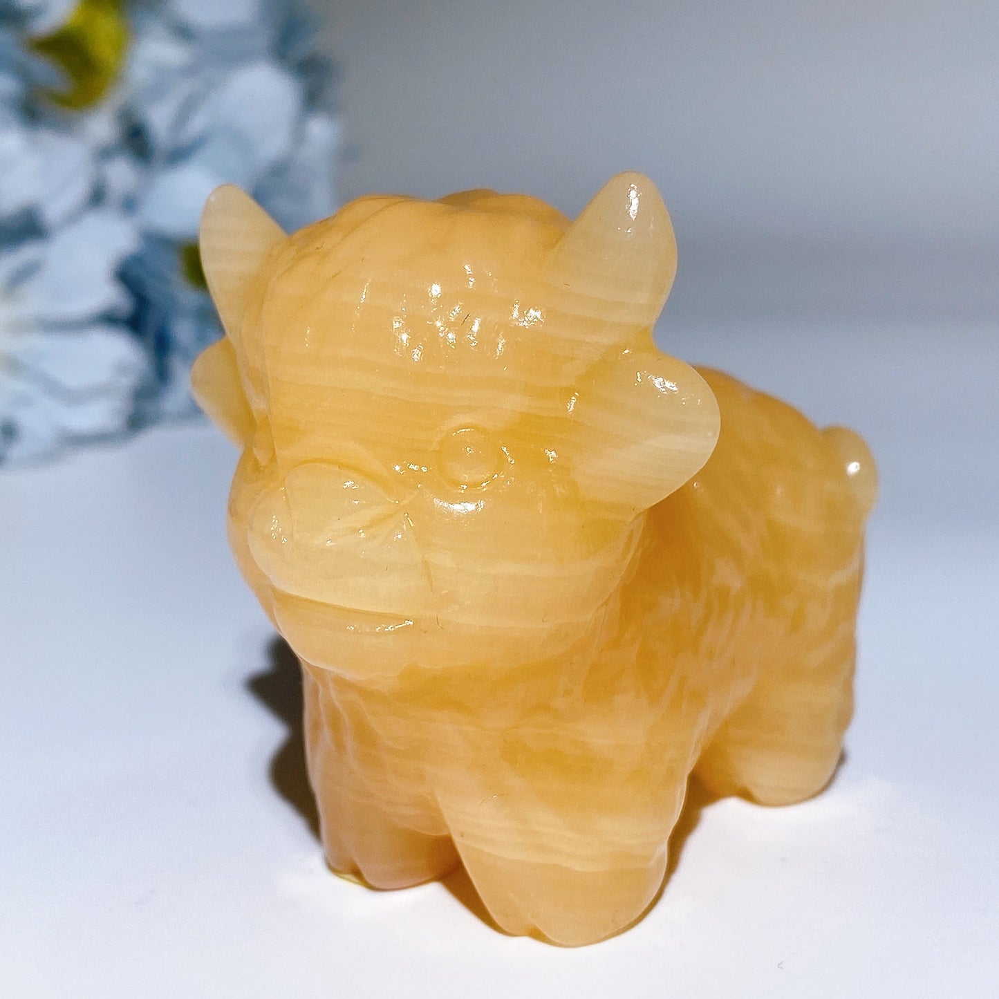 2.3" Crystal Cattle Carving Crystal Healing Bulk Wholesale