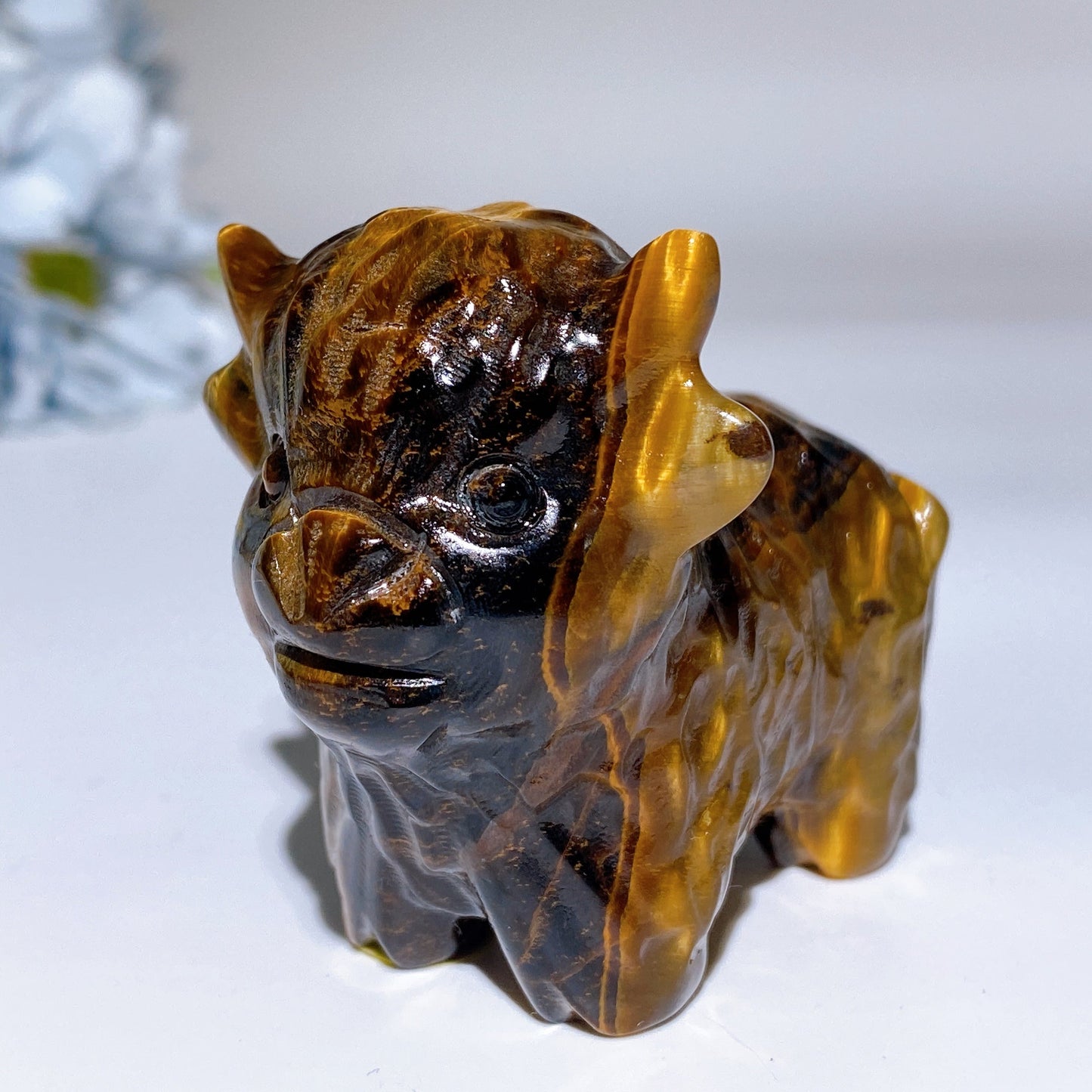2.3" Crystal Cattle Carving Crystal Healing Bulk Wholesale
