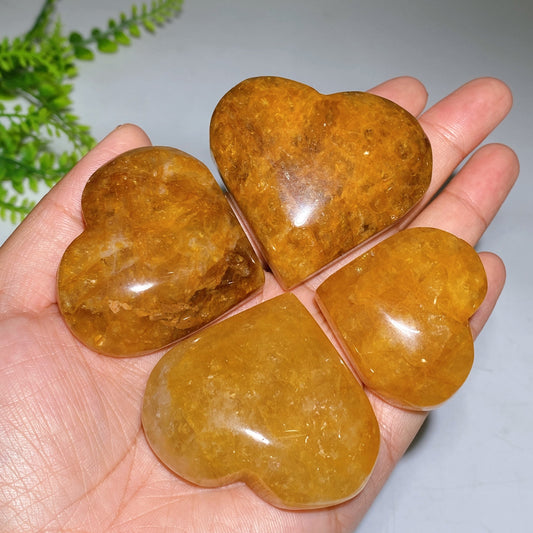 Golden Healer Heart Palm Crystal Healing Bulk Wholesale