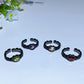 925 Silver Crystal Heart Ring Crystal Healing Bulk Wholesale