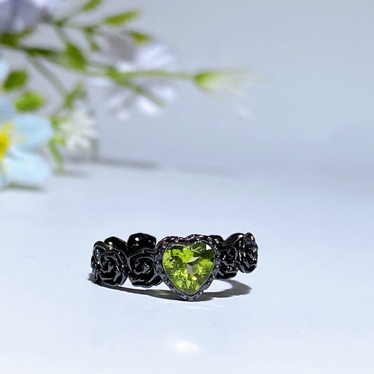 925 Silver Crystal Heart Ring Crystal Healing Bulk Wholesale