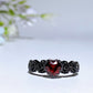 925 Silver Crystal Heart Ring Crystal Healing Bulk Wholesale