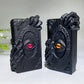 4.0" Black Obsidian Spells Bok Carving Crystal Healing Bulk Wholesale