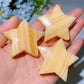 1.8"-2.0" Orange Calcite Moon Star Heart Carving Crystal Healing Bulk Wholesale