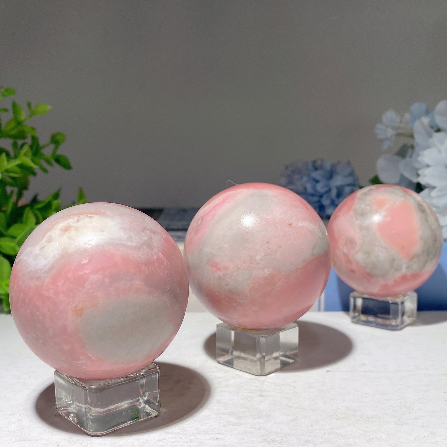 2.0"-3.0" Pink Jade Sphere Bulk Wholesale