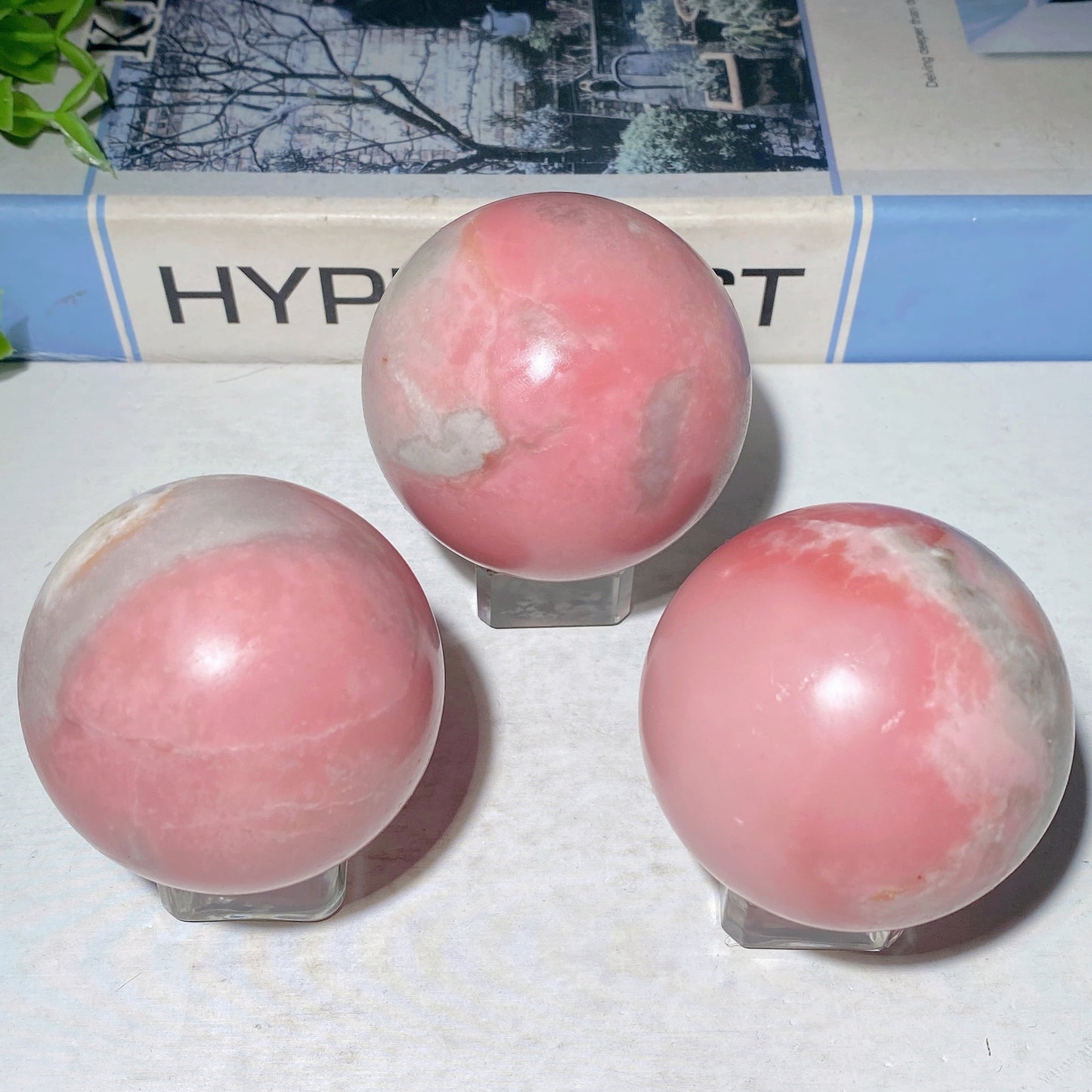 2.0"-3.0" Pink Jade Sphere Bulk Wholesale