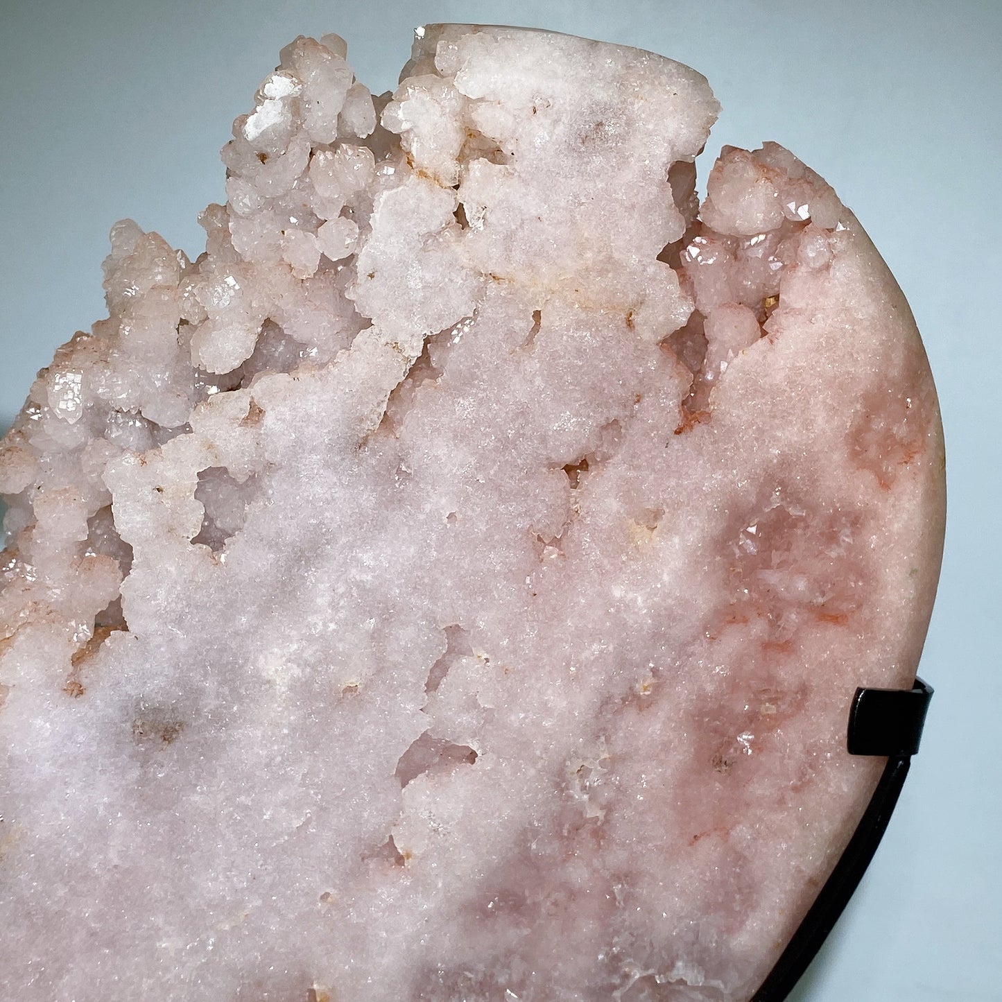 Large Unique Druzy Pink Amethyst Heart Carving with Stand Crystal Healing Bulk Wholesale