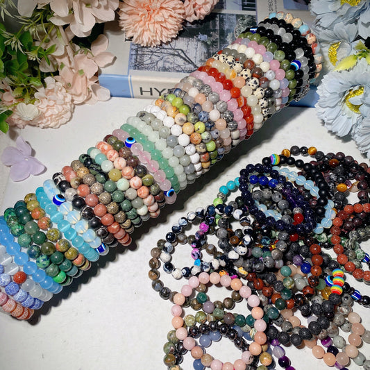 100pcs 8mm Mixed Crystal Beads Bracelet Bulk Deal Wholesale