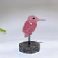 Cat's Eye Hummingbird on Spring with UV Reactive Yooperlite Base Free Form Crystal Healing Bulk Wholesale