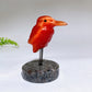 Cat's Eye Hummingbird on Spring with UV Reactive Yooperlite Base Free Form Crystal Healing Bulk Wholesale