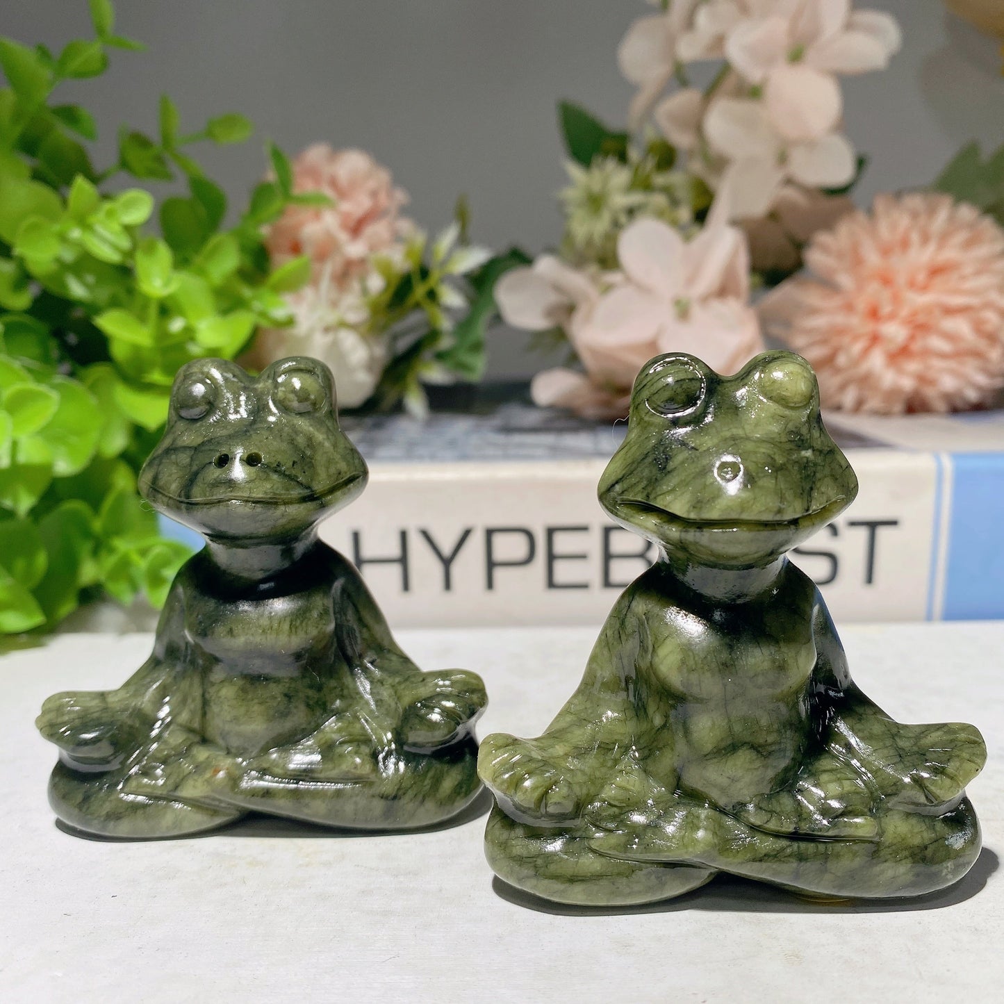 2.3"-3.0" Serpentine Yoga Frog Carvings Bulk Wholesale