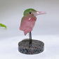 Cat's Eye Hummingbird on Spring with UV Reactive Yooperlite Base Free Form Crystal Healing Bulk Wholesale