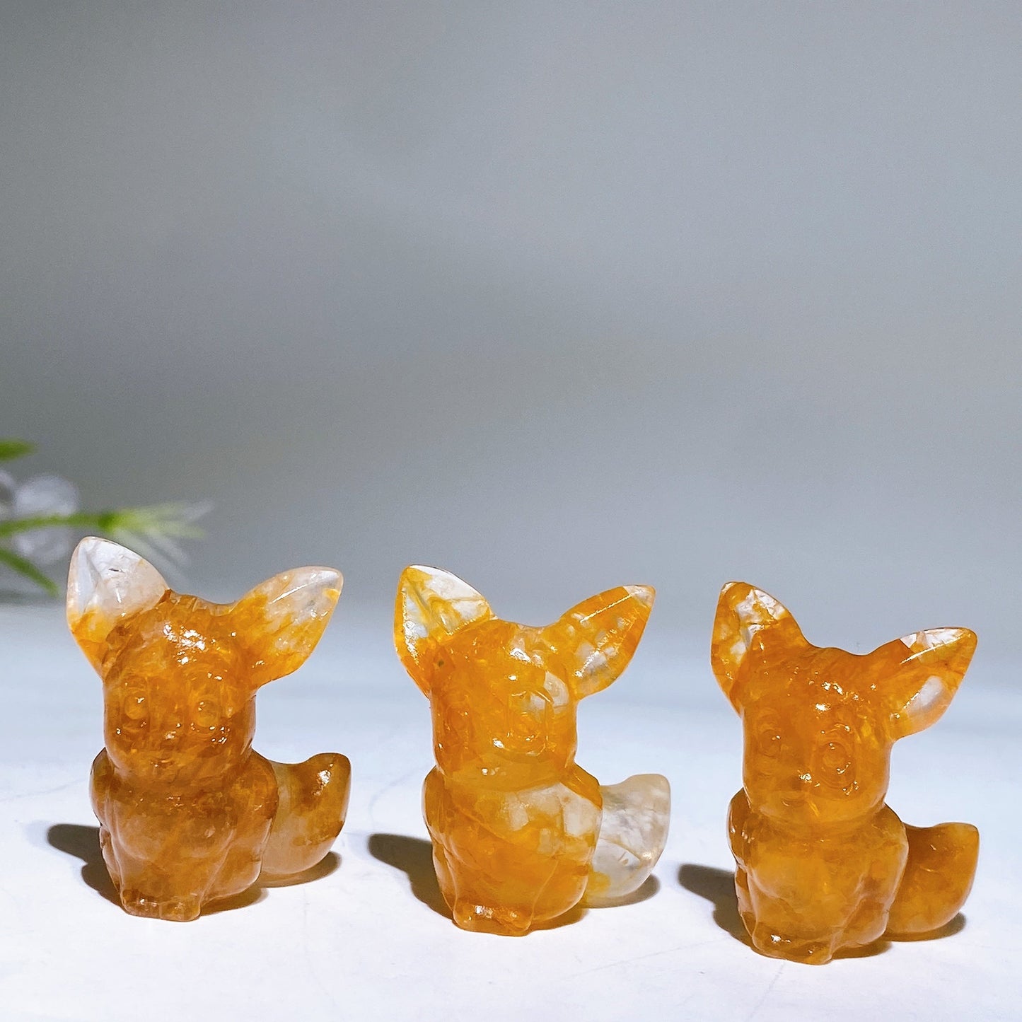 1.1" Golden Healer Eevee Pokemon Carving Crystal Healing Bulk Wholesale