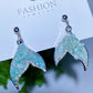 Alloy Metal Crystal Chips Fish Tail Design Earrings Crystal Healing Bulk Wholesale