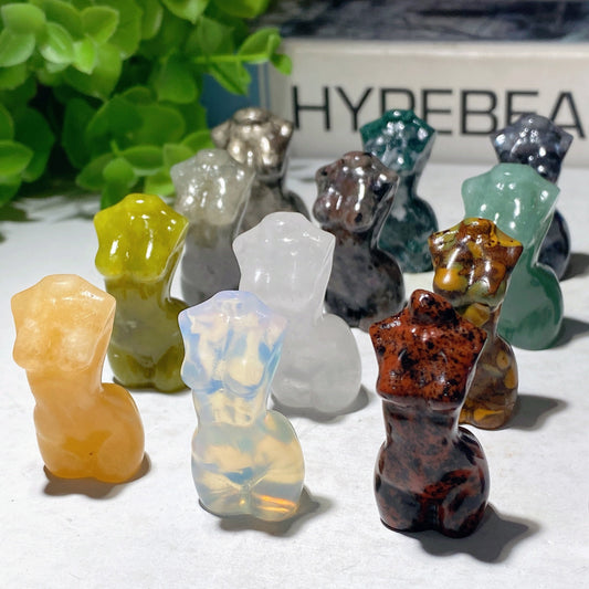 1.4" Mixed Crystal Model Body Carvings Bulk Wholesale